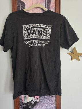 Vans Black 'Off The Wall' Graphic Short Sleeve Tee